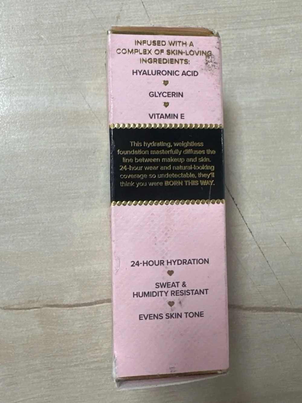 Too Faced Born This Way Foundation - Pink & Gold Accents